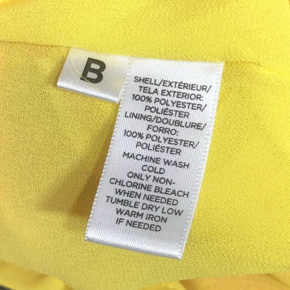 Ann Taylor Loft Yellow Dress Tie Waist Size 4 Pink - Picture 5 of 6